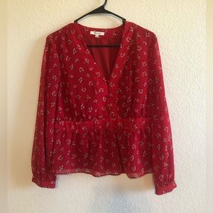 Madewell, long sleeve blouse, size S